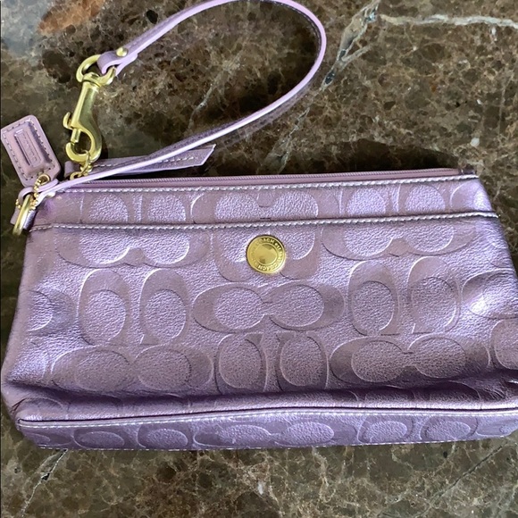 Coach Handbags - Like new coach light purple wristlet